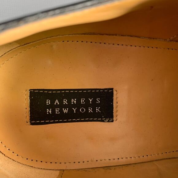 BARNEY\'S NEW YORK Size 13 Black Leather Derby Lace-Up Shoes main image 4